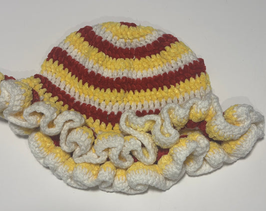 🏈 “Game Day Ruffle Hat – Chiefs Edition”