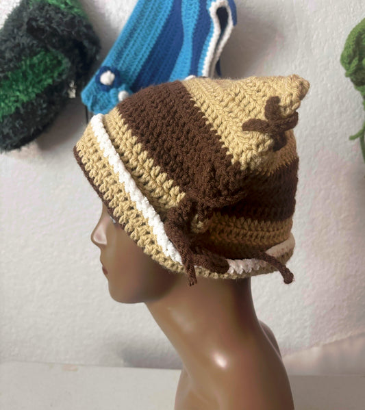 Mocha Paws Crochet Cat Beanie