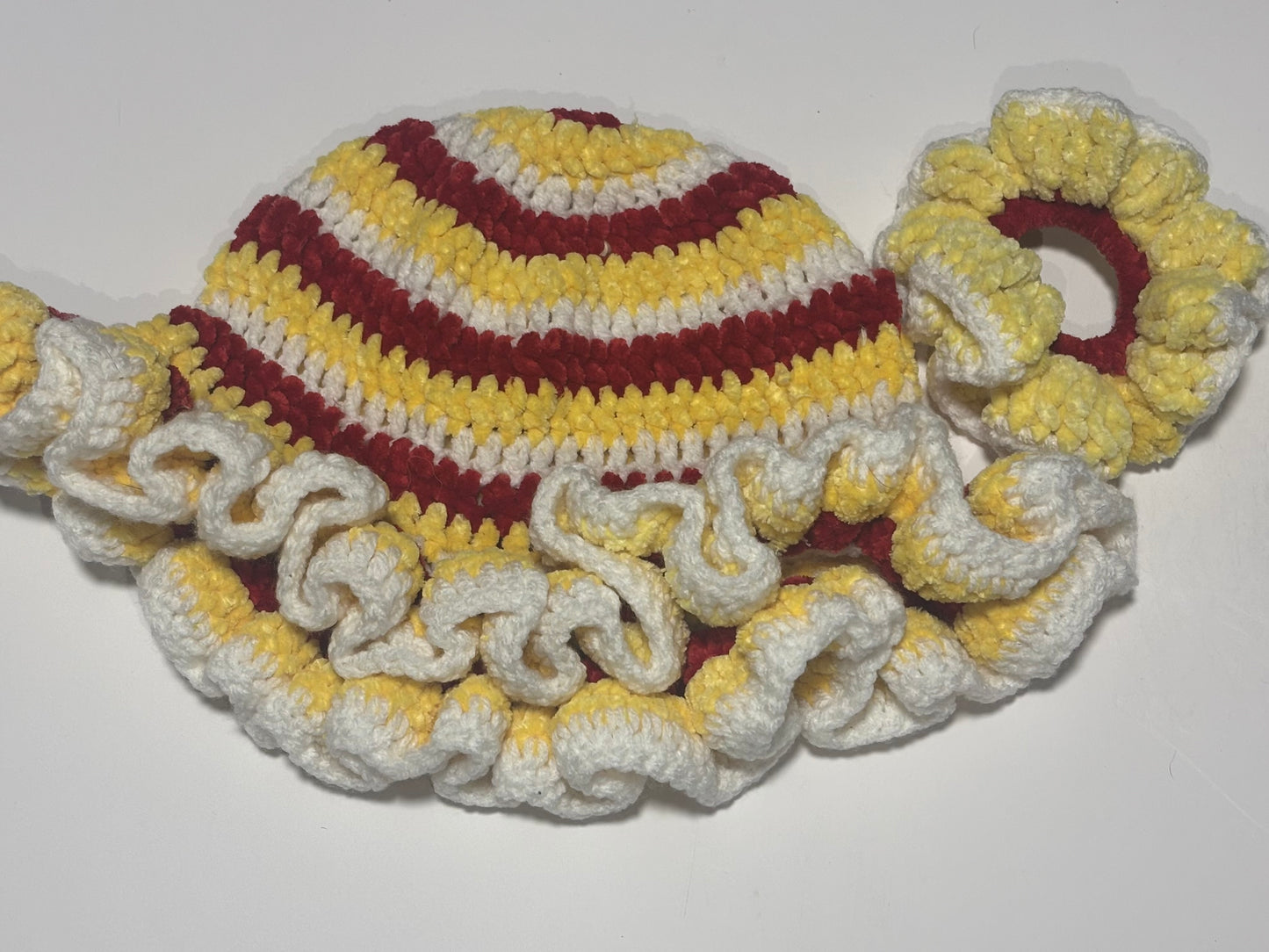 🏈 “Game Day Ruffle Hat – Chiefs Edition”