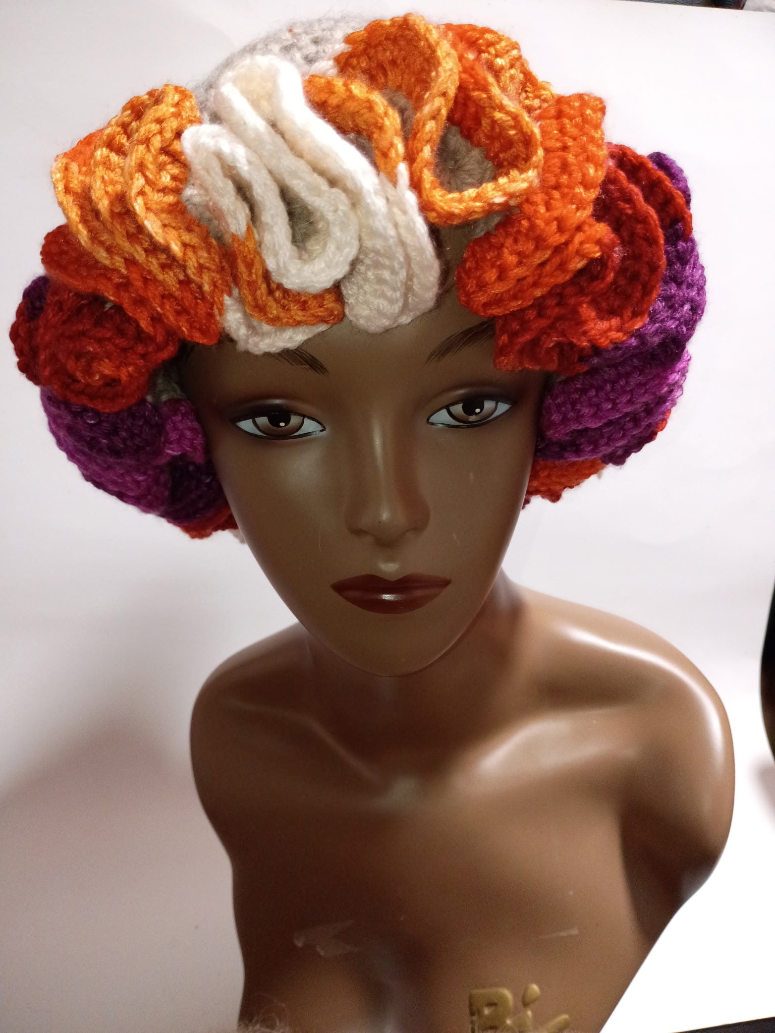 “Autumn Bloom Ruffle Beanie”