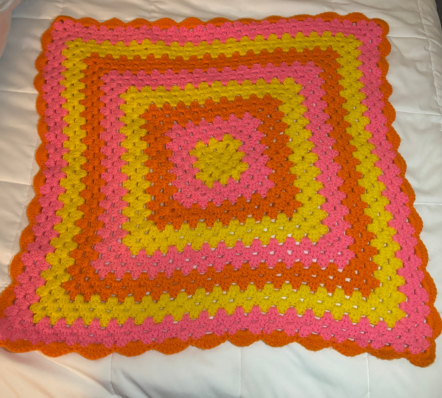 “Sunset Sherbet Granny Blanket”
