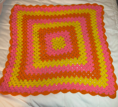 “Sunset Sherbet Granny Blanket”