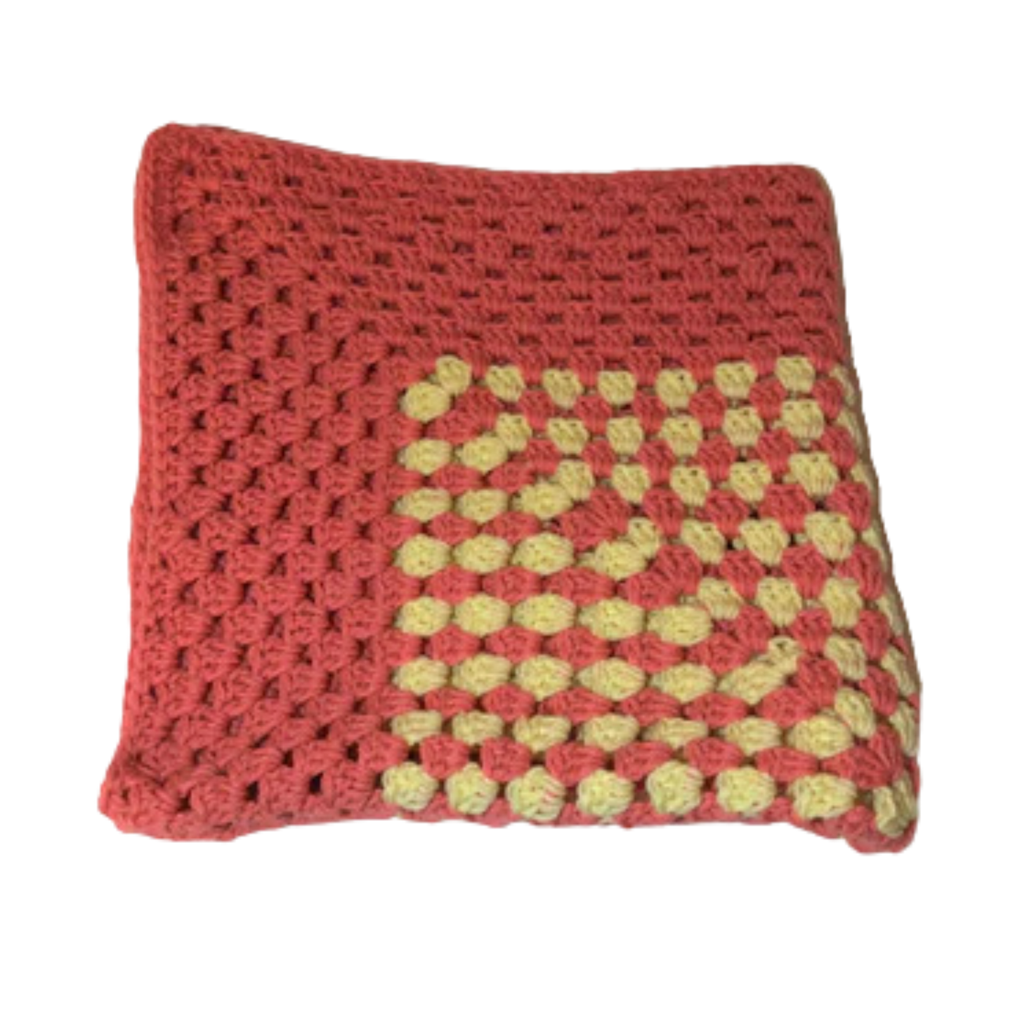 “Peach Twist Granny Blanket”