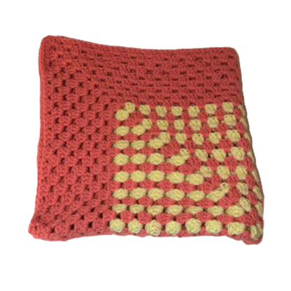 “Peach Twist Granny Blanket”