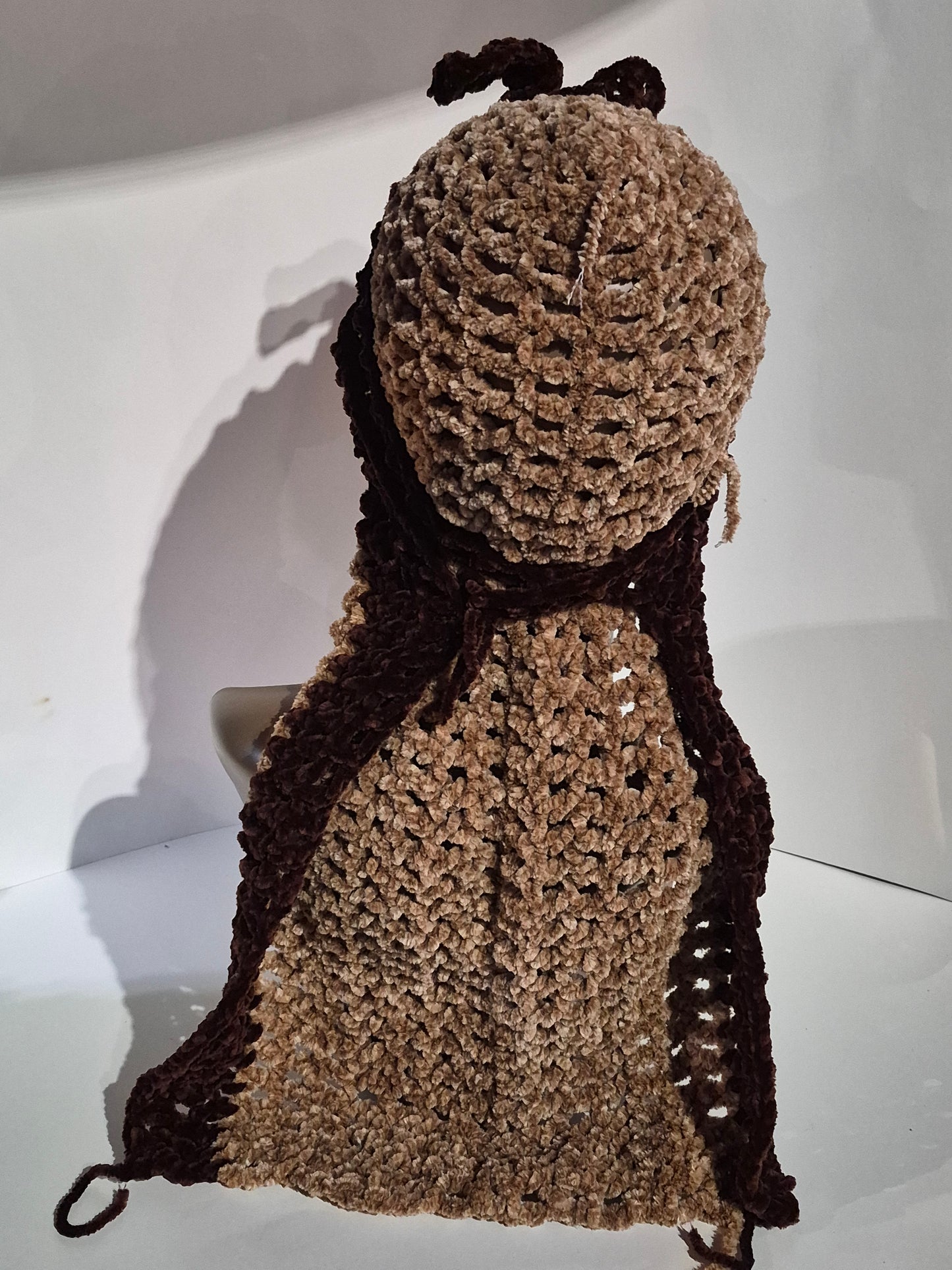 “Mocha Crown Luxe Crochet Durag” ☕👑