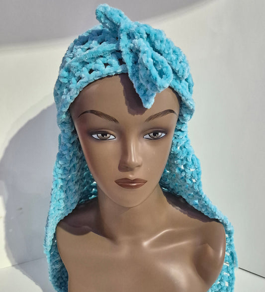 “Blue Serenity Luxe Crochet Durag” 💎
