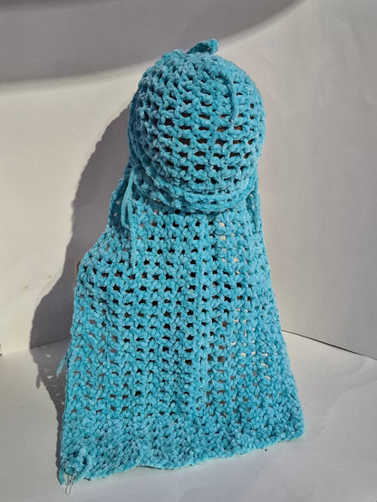 “Blue Serenity Luxe Crochet Durag” 💎